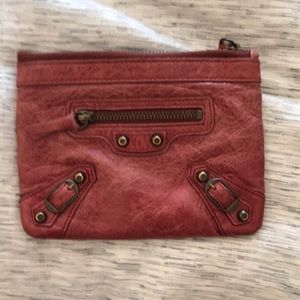 Balenciaga coin purse leather lambskin